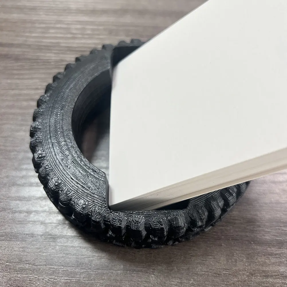 

Resin Tire Shaped Business Card Holder Desk Organizer Multifunctional Car Decor Office Accessory