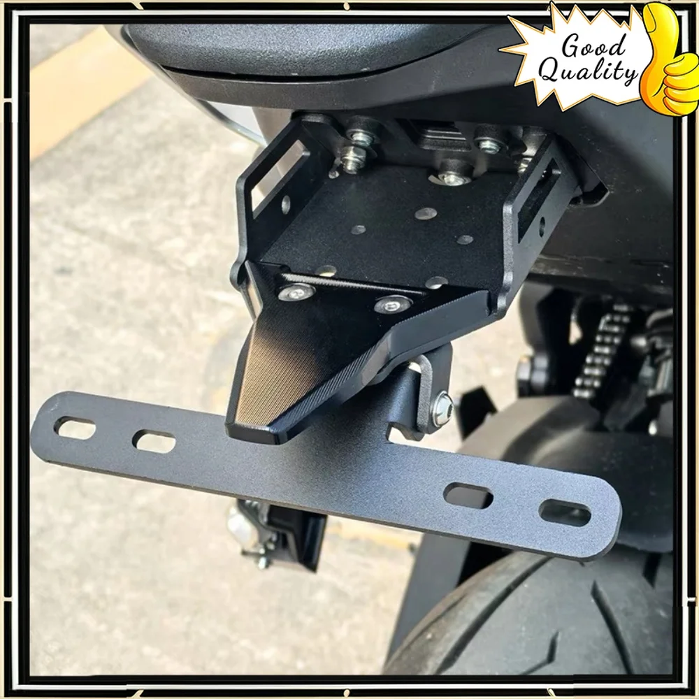 For CFMOTO 675SR-R modified racing short tail 675SR short tail license plate frame aluminum alloy license plate frame