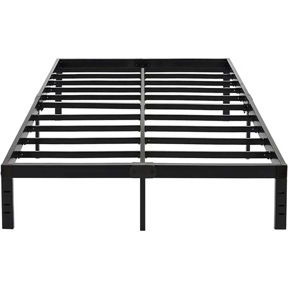 Queen Bed Frame 14 Inch High Max 1000 Pound Heavy Duty Sturdy Metal Steel Queen Size Platform No Box Spring Needed Black