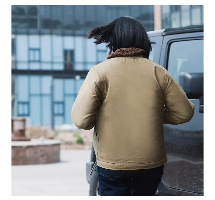 New Windproof Wool Inner Lining Warm Cotton Coat Clothing Men's Thick Jacket