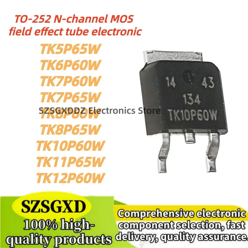 10Pcs 100% New Quality TK5P65W TK6P60W TK7P60W TO252 TK7P65W TK8P60W TK8P65W TK10P60W TK11P65W TK12P60W TO-252 Chips