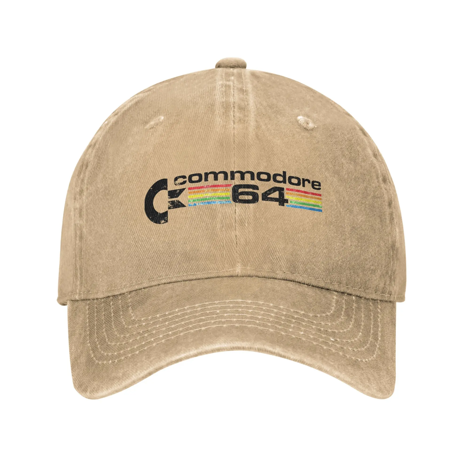 Commodore 64 Retro Logo Baseball Cap Vintage Distressed Cotton  Snapback Cap for Men Women Outdoor All Seasons Fit Caps Hat