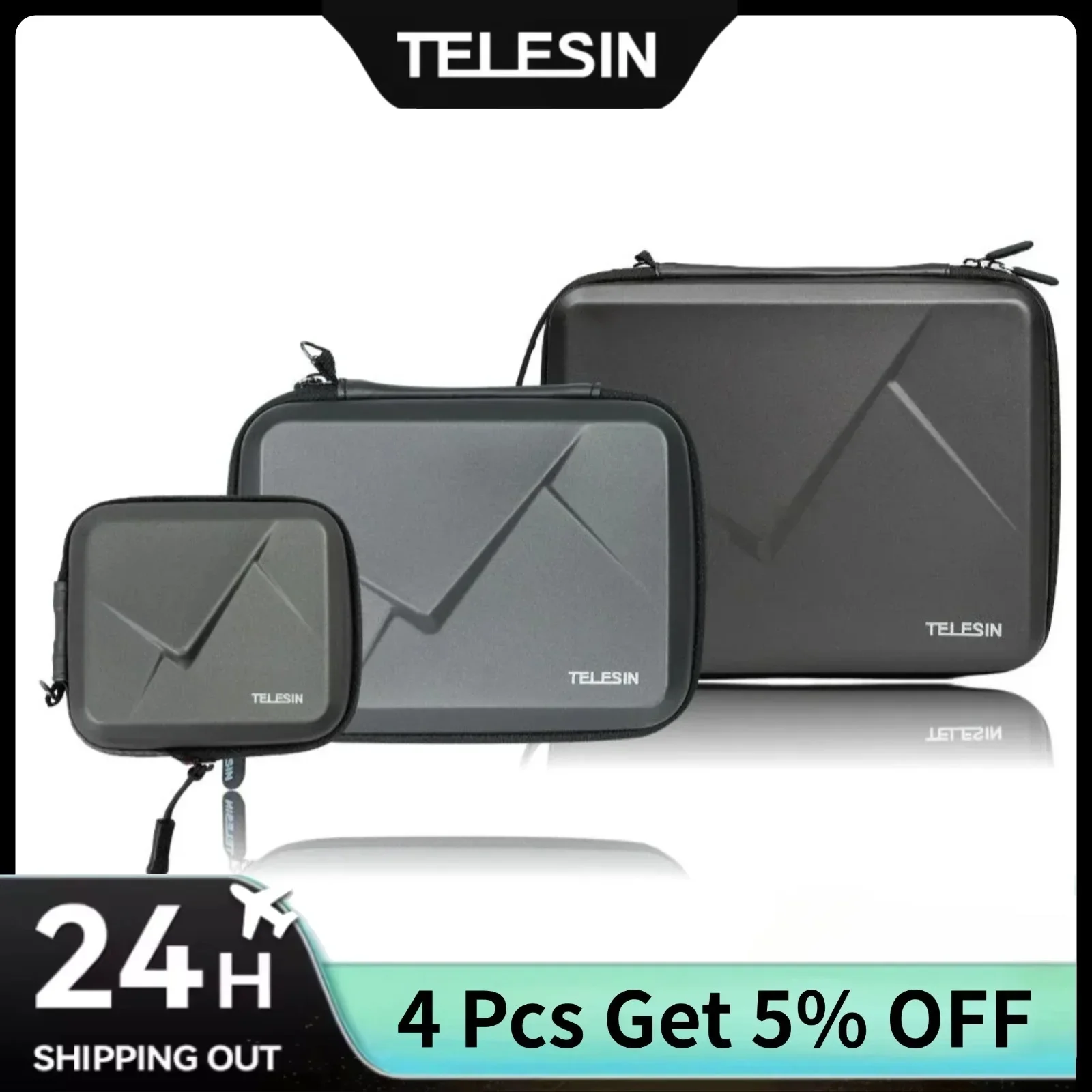

TELESIN Storage Bag Protective Case for DJI OSMO Action 5 Pro 4 3 Accessories Shockproof Hard Shell Action Camera Accessories