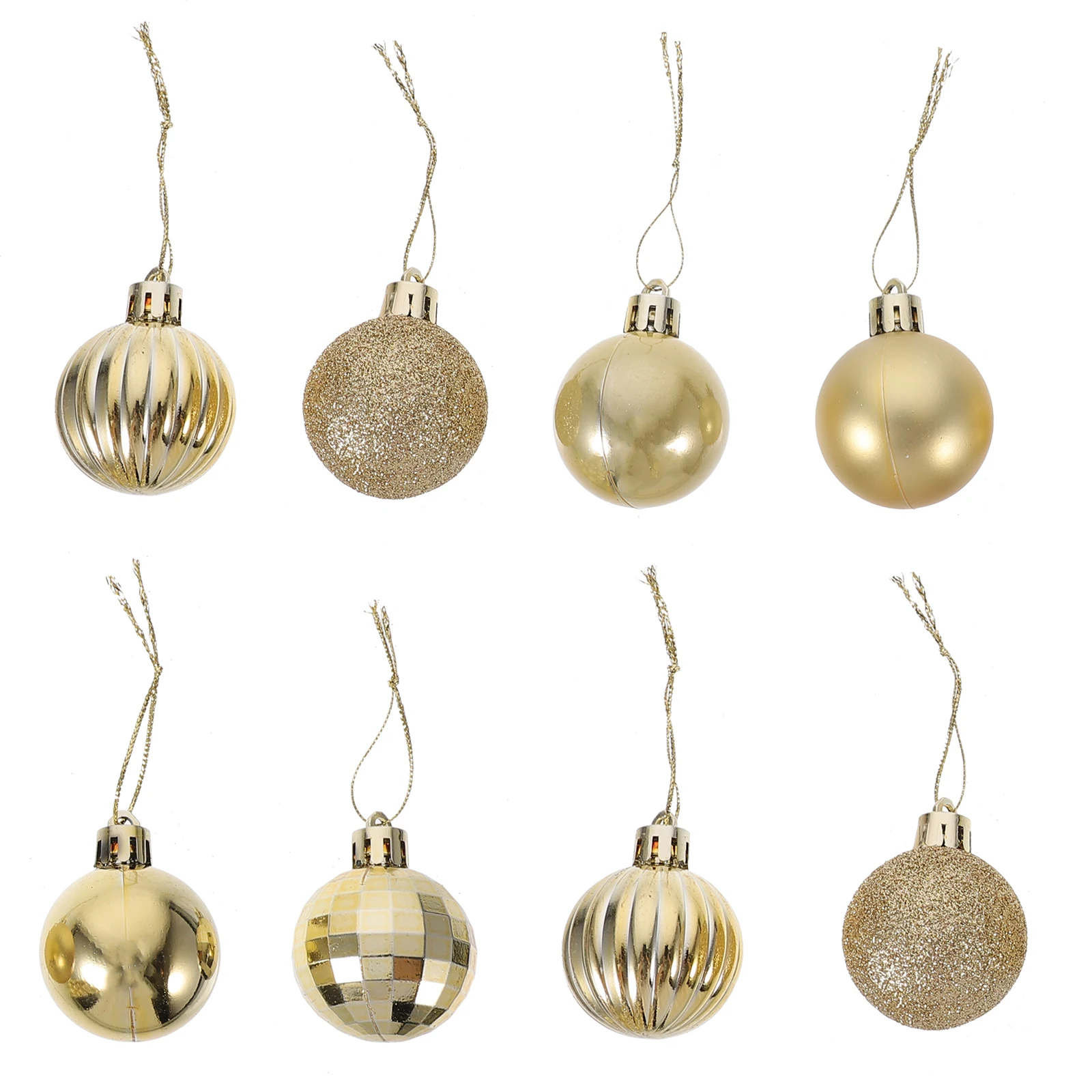 

36 Pcs Gold Christmas Tree Decoration Balls PVC Smooth Finish Xmas naments Holiday Decoration Tree Hanging Decor
