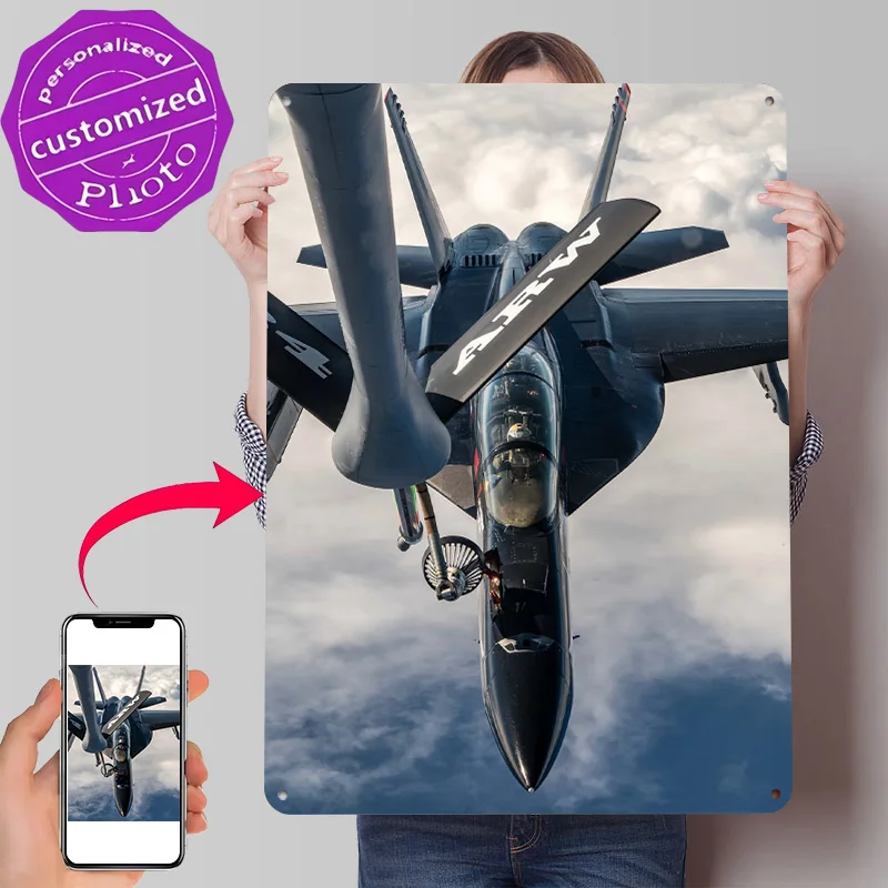 F18 Super Hornet Tinplate Poster Customized Wall Art Retro Vintage Metal Signs for Fans Home Decorations Living Room Interior