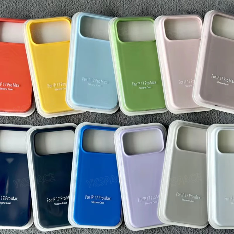 32 Farben Luxuriöse Weiche Flüssigsilikon-Hülle für iPhone 17 Pro Max mit Glatter Haptik, Matt Gefrostete Glatte Handyhülle