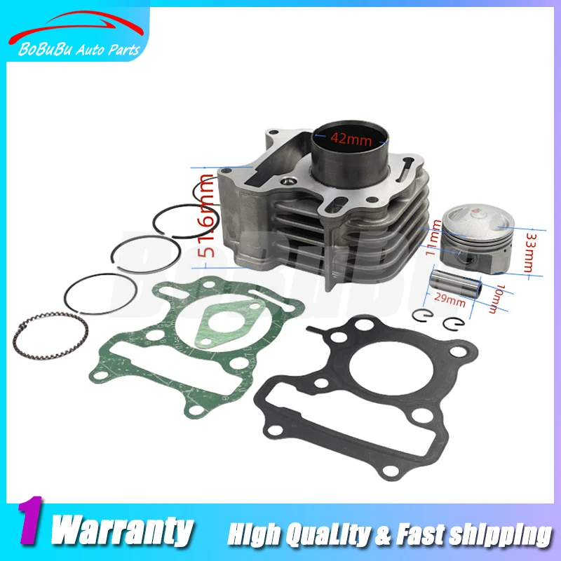 

42mm 50cc cylinder piston Kit for Peugeot Kisbee 3 4 12101-AMA-000 12251-A1A-000 12101-AMA-000 12191-AWA-000 12101-A1A-000