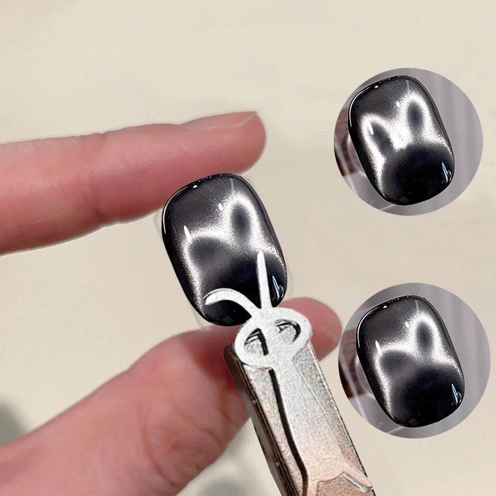 Ferramentas Magnéticas para Unhas com Padrão de Coelho Panda 3D, Magnético para Gel de Unhas DIY