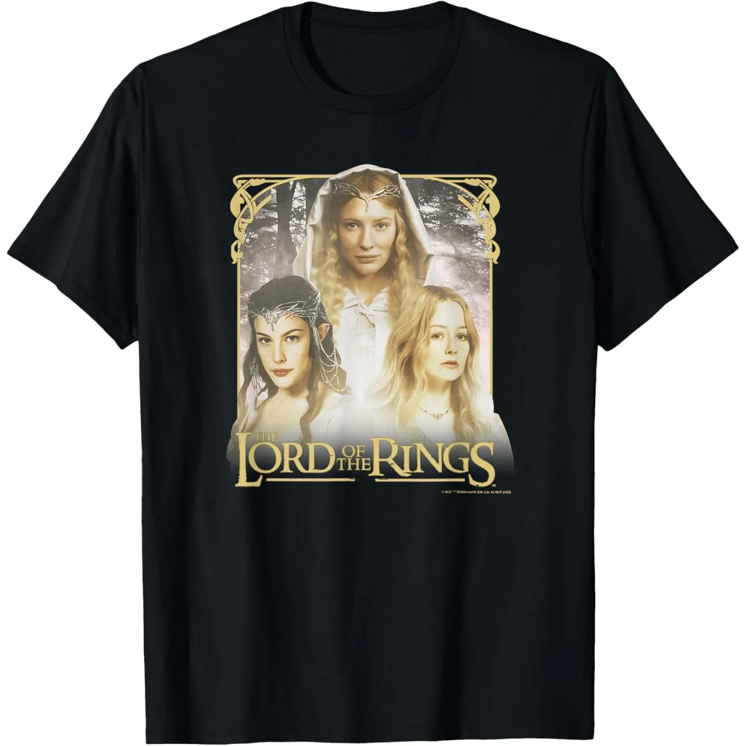 Camiseta gráfica con retrato de Mujeres del Señor de los Anillos, Arwen, Galadriel, Eowyn, camiseta de manga corta