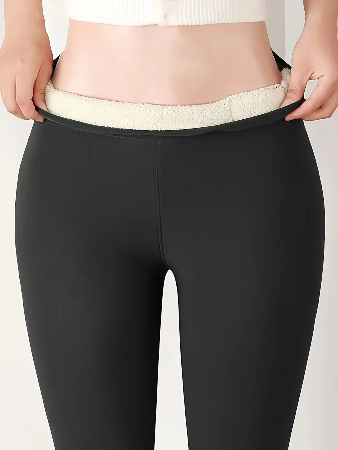 Stylish Warm: Women\'s Warm High-waisted Leggings Are Elastic And Comfortable