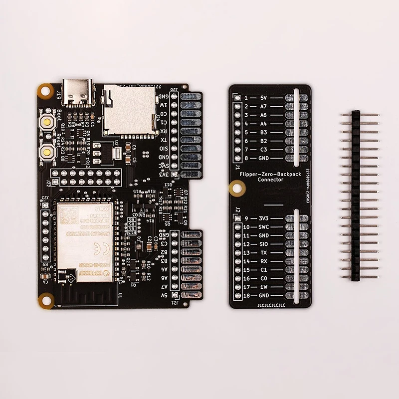 ESP32 Addon Board Kit Wifi Backpack With A 3D Printed Case For Flipper Zero Internal Antenna Version