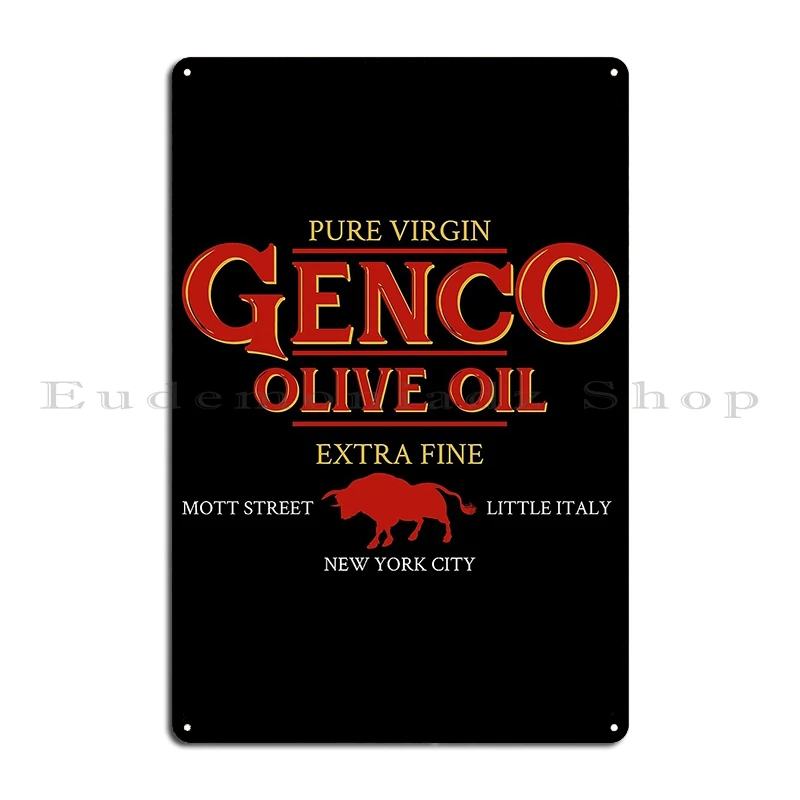 The Godfather Genco Olive Oil Godfather Metal Sign Club designer Designing Home Club Tin Sign Poster