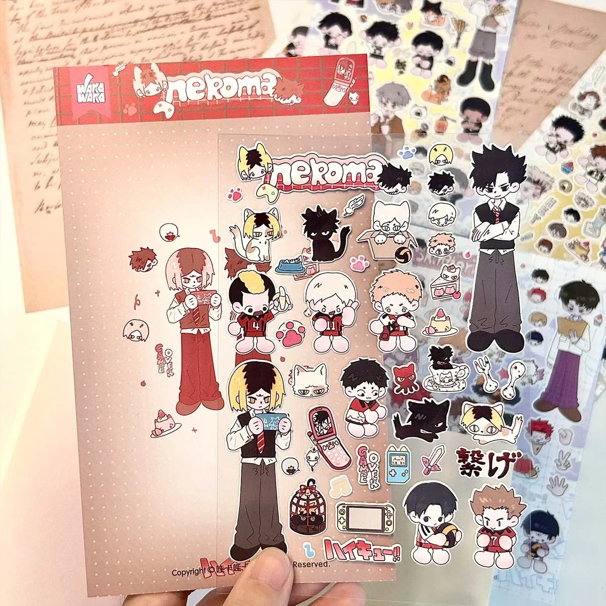 Cartoon Character Series Sticker Handbook Material Cute Anime Style