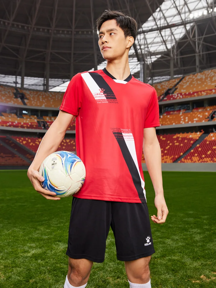 Kelme Soccer Jersey Set Custom Football Uniform With Round Neck Gradient Color Jersey, New Adult Game Training Jersey