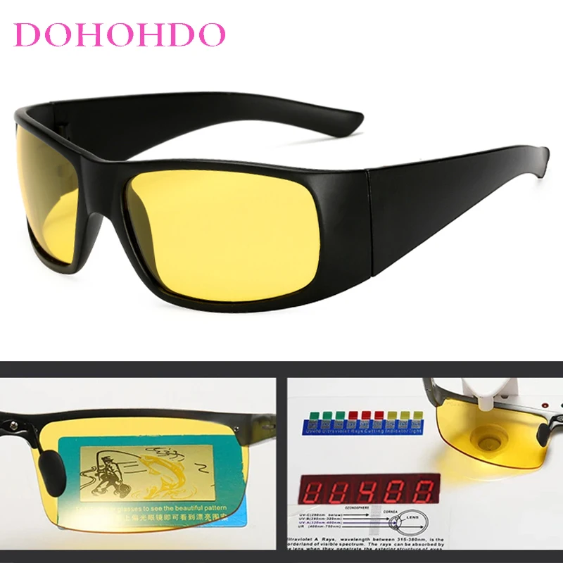 New Vintage Brand Designer Car Drivers Night Vision Goggles UV400 Anti-glare Polarizer Men Woman Cycling Sun Glasses Accessories