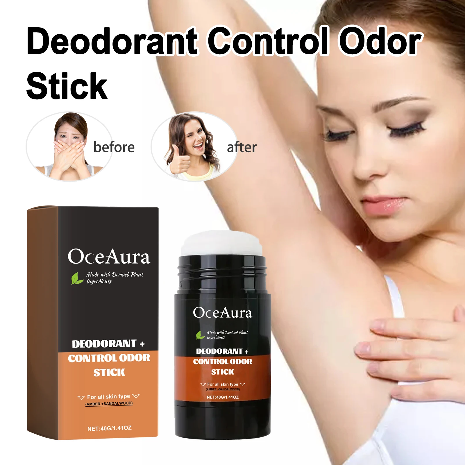 Organic Natural Vegan 48 Hour Protection Underarm Antiperspirant Deodorant Stick Roll on Deodorant for Men