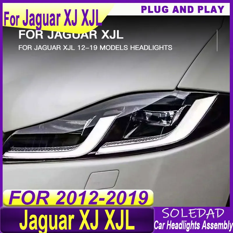 Car Headlights Head Lamp for Jaguar XJL XJ LED Headlight 2011 2012 2013 2014 2015-2019 Headlights XJ DRL Turn Signal High Beam