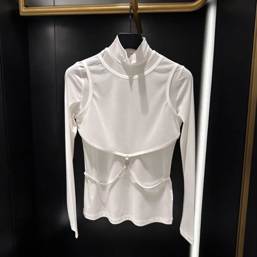 Anti-UV Women Golf Long Sleeve Top Lightweight Breathable Sun Protection Athletic Golf Wear for Female