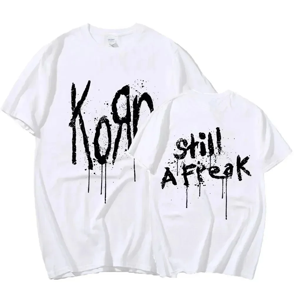 Korn Music Concert Rock Band WORLD TOUR Cotton T Shirt Men Women Hip Hop Tee Short Sleeve Tshirt Summer Oversized T-shirts Tops