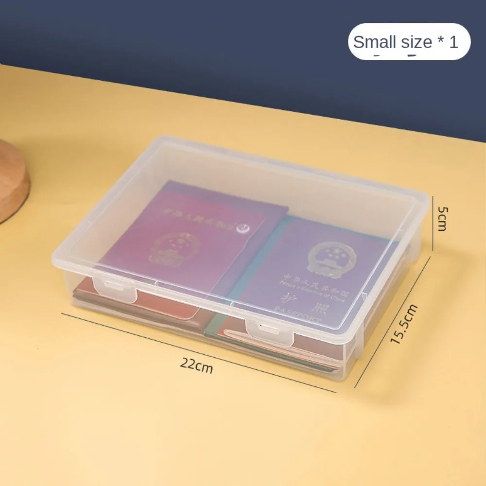Dust Proof Plastic Document Organizer Square Shape Clear Certificate File Container A4 Organizing Box