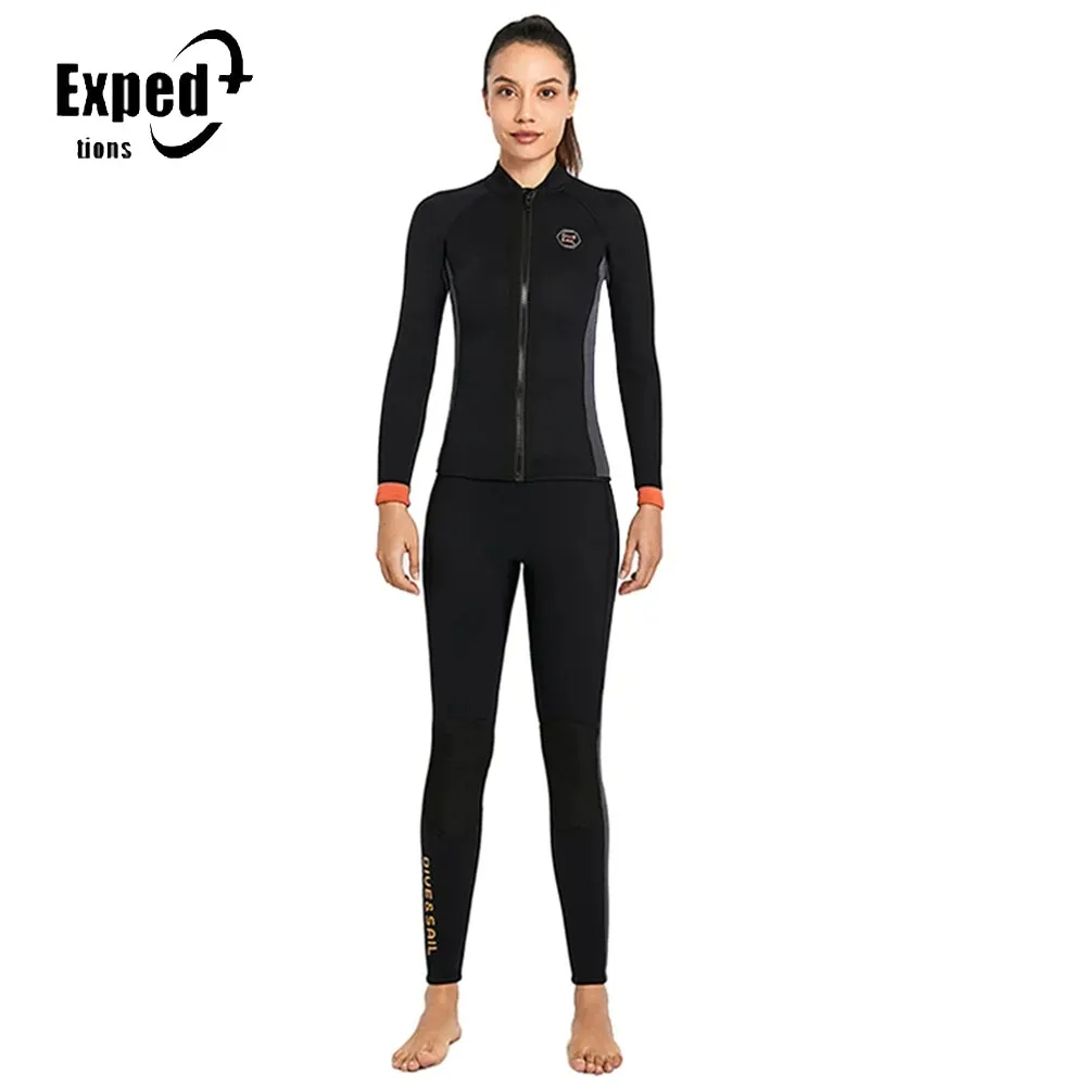 

New Professional Diving Kitesurfing Clothes Pants Suit Front Zip 3mm Diving Suit Dive Suit New Men and Women Neoprene Jacket