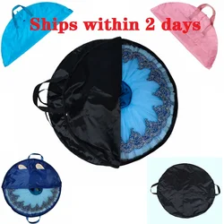 Oxford Black Professional Ballet Tutu Bag girl pink Waterproof Foldable Soft Round bag Fixed Tutu Case Package Zipper side BG01A