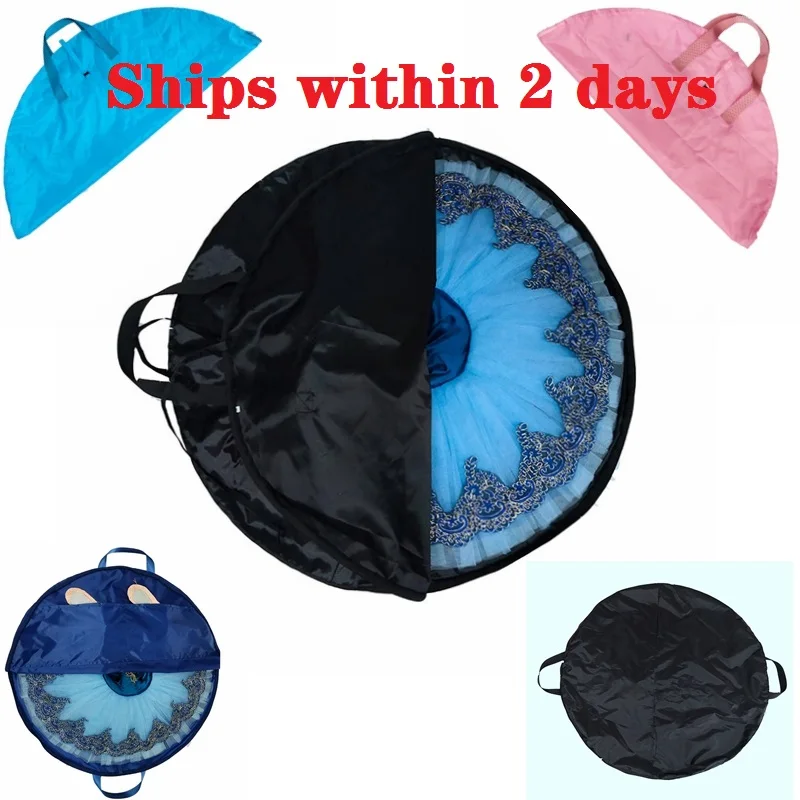Torba na baletową tutu Oxford Black Professional, dziewczęca, różowa, wodoodporna, składana, miękka, okrągła torba, etui na tutu, zapinana na zamek, model BG01A