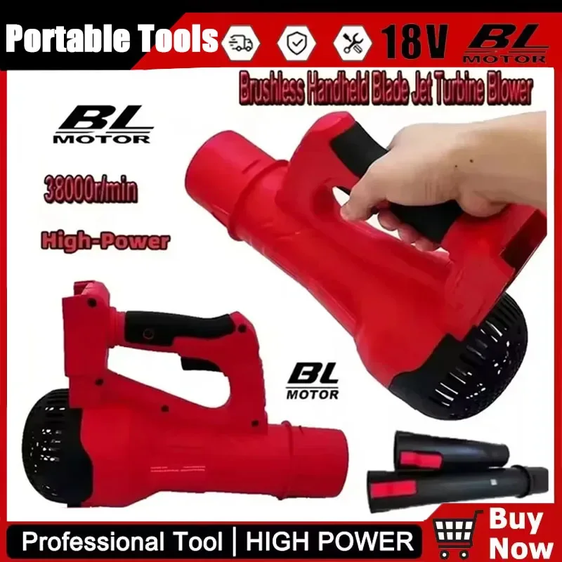 

For Milwaukee 38000RPM Cordless Air Blower Brushless Handheld Leaf Jet Turbo Blower For Milwaukee 18V Battery Power Tool