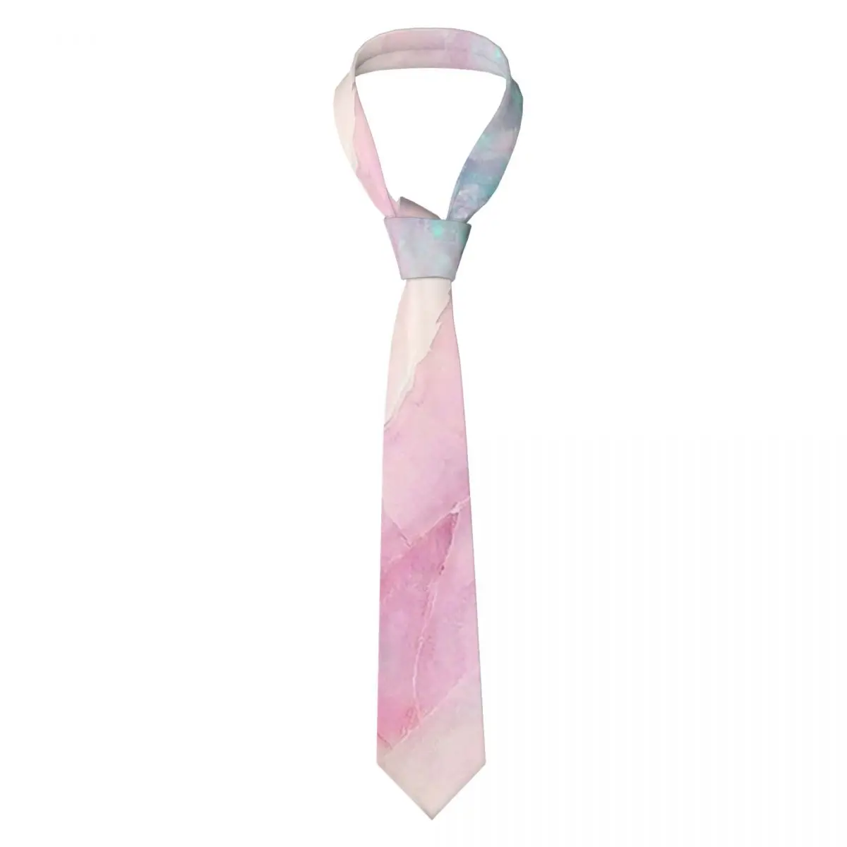 Iridescent Marble Necktie for Men Silk Polyester Slim Neck Ties Wedding Accessories Tie Classic Gravatas