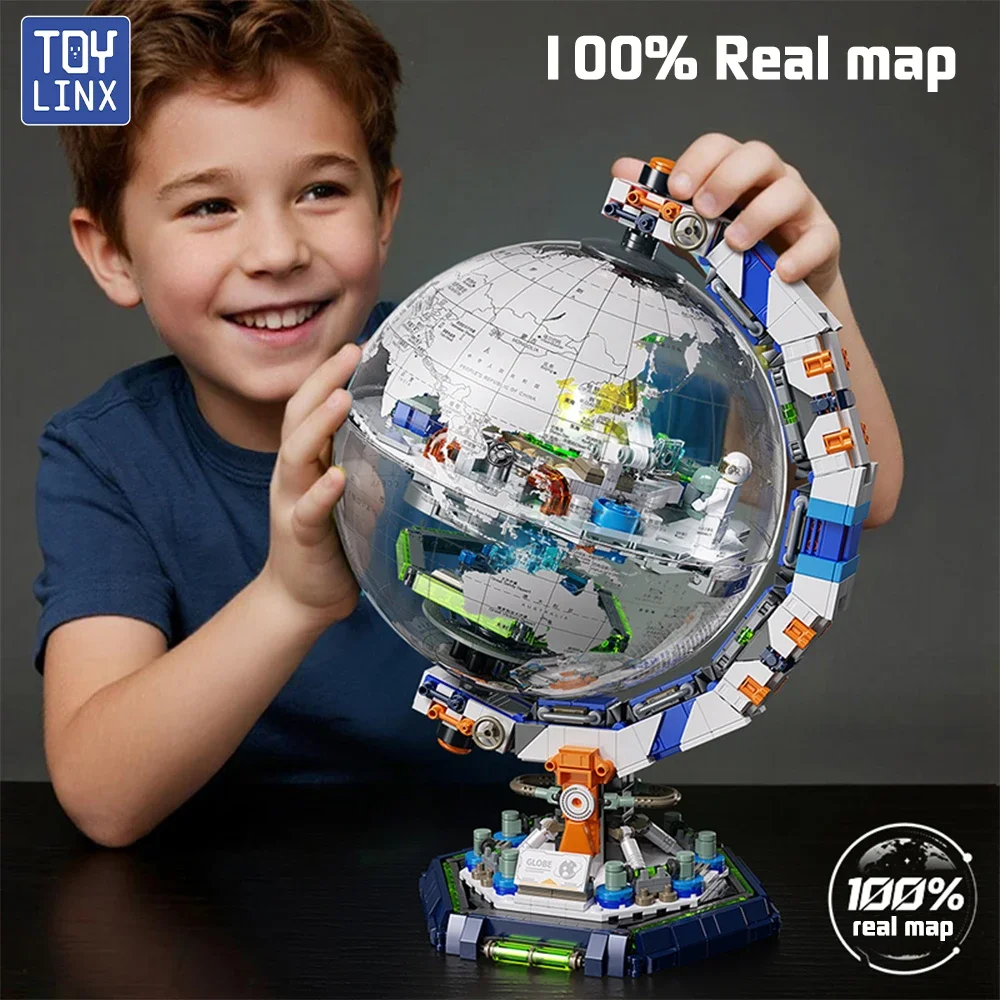 สถานีอวกาศเทคโนโลยี TOYLINX ชุดตัวต่อบล็อกสร้างสรรค์รูปทรงโลก 1793 ชิ้น ชุดตัวต่อไฮเทค ของเล่นเสริมพัฒนาการสำหรับเด็ก