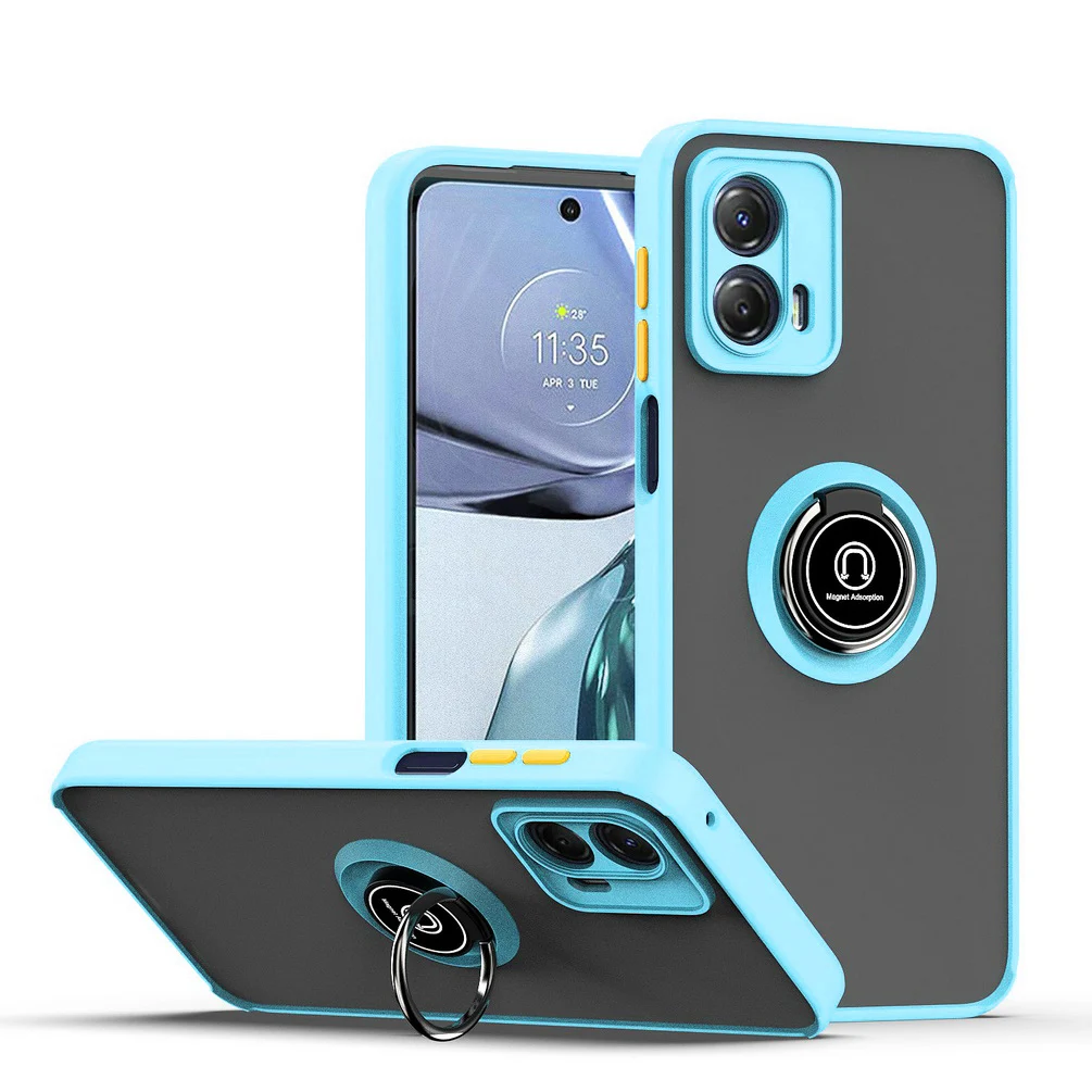 Rotatable bracket case for Moto G72 G13 G23 G53 G 5G 2023 Edge 30 E22 G32 G52 G22 G31 G41 G60 G30 G20 G10 E40 Finger Ring Cover