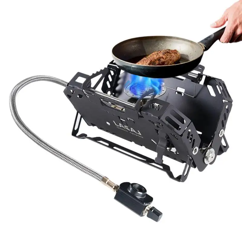 

Stove Camping Portable Backpacking Stove Portable Backpacking Stove With Adjustable Valve Non-slip Gear Holder And Canister