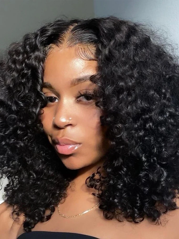 Curly Short Bob Glueless Wigs Human Hair Brazilian 7x5 Ready To Wear Loose Deep Wave 4x4 13x4 Lace Closure Front Human Hair Wig