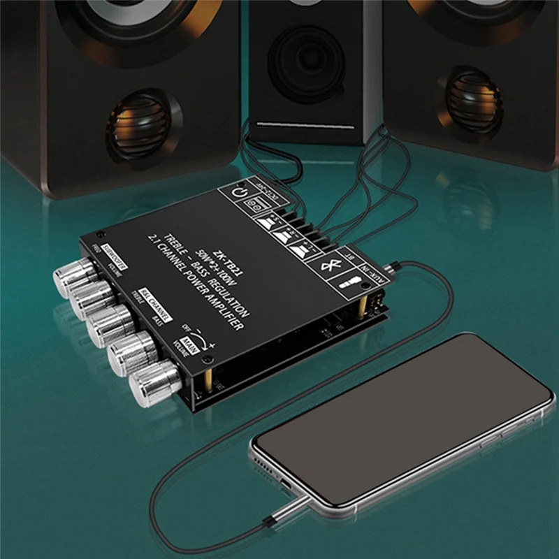Superior-ZK-TB21 بلوتوث 5.0 مضخم الصوت مضخم رقمي مجلس TPA3116D2 50Wx2 + 100W 2.1 قناة قوة الصوت ستيريو باس أمبير التيار المتناوب #2