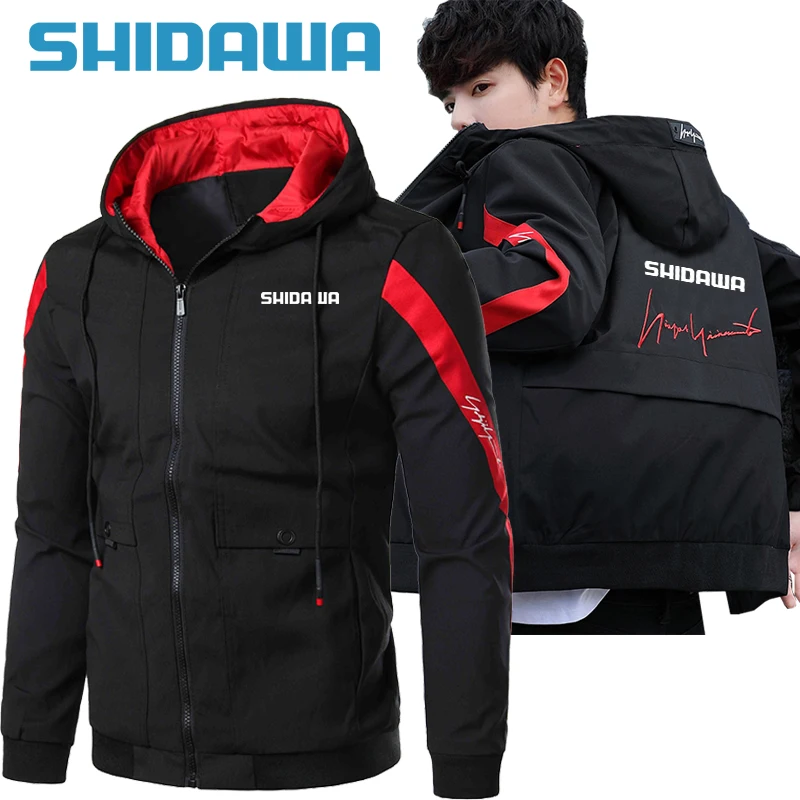 New Autumn Men's Thin Fishing Jacket Korean Slim Fashion Men's Jacket Windproof Hooded Coat Outdoor Leisure Sports Hiking Jacke