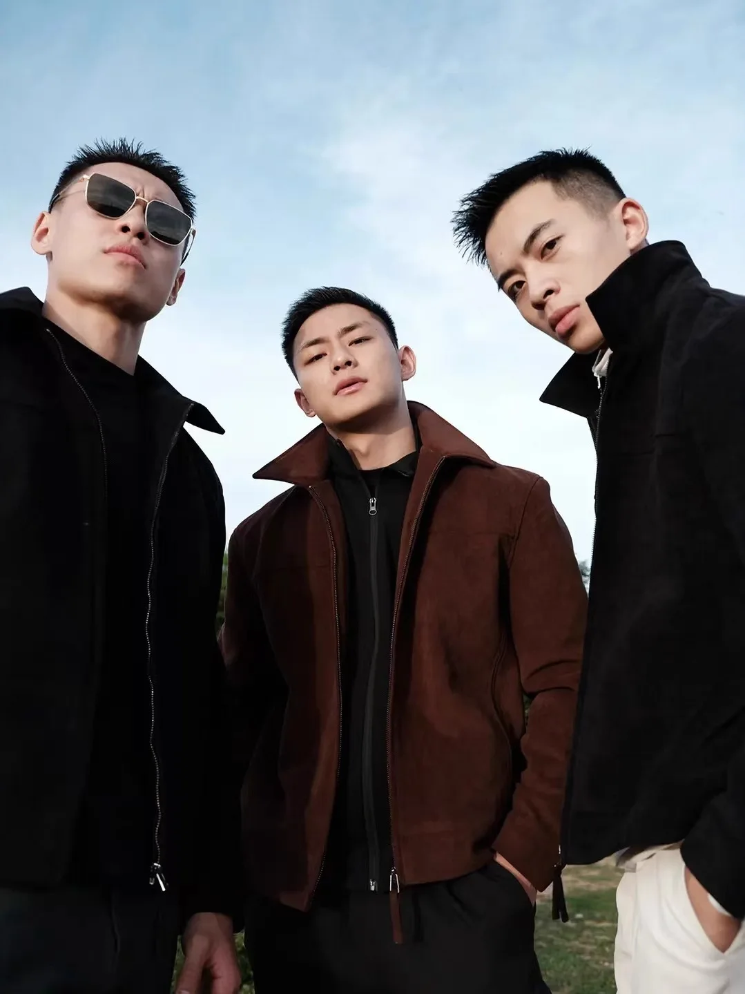 

Fall New American Sle Hard Man Fake Suede One-Piece Stand Collar Zipper Jaet Coat Slim Fit Long Sve for Men in China