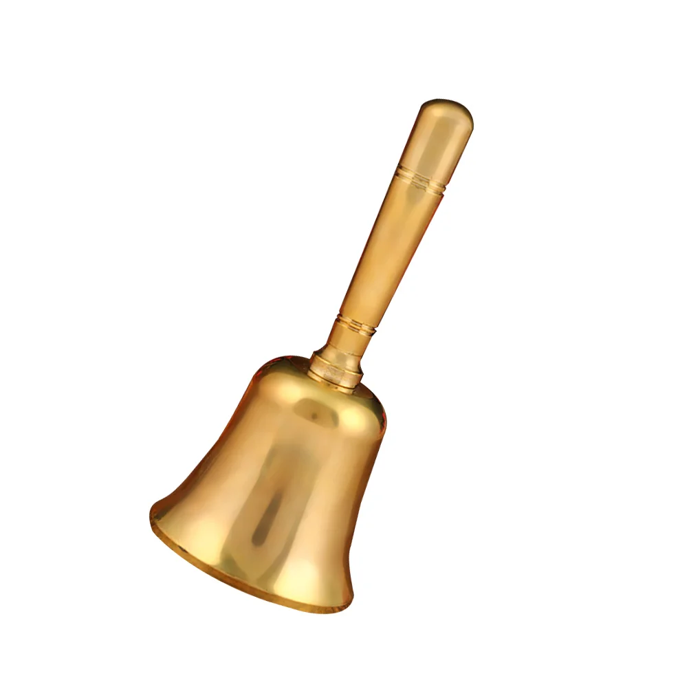 

Brass Handbell Reception Call Bells with Handle Door Restaurant Retro Decorative Bar Service