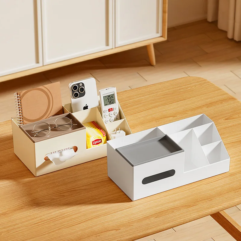 Tissue Box Plastic Creative Simple Combination Pen holder Drawer Paper Box Divided Layer Cosmetics and Miscellaneous Storage Box