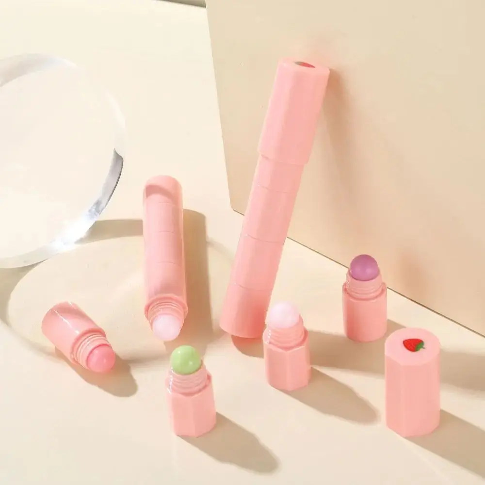 4-in-1 glitzernder und feuchtigkeitsspendender Lippenstift für Lippen, Make-up-Feuchtigkeitscreme, Erdbeer-Lippenbalsam, Make-up-Kosmetik, thermochromer Lippenstiftstift