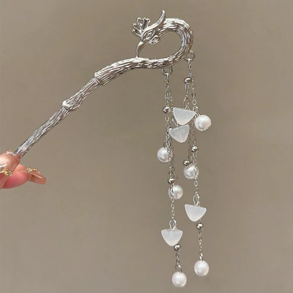 1個入り 女性用 2026年新作 美しい中国風 鳳凰タッセル ステップシェイク ペンダント ヘアピン レトロ 高級感 多用途 ヘッドウェア ヘアピン