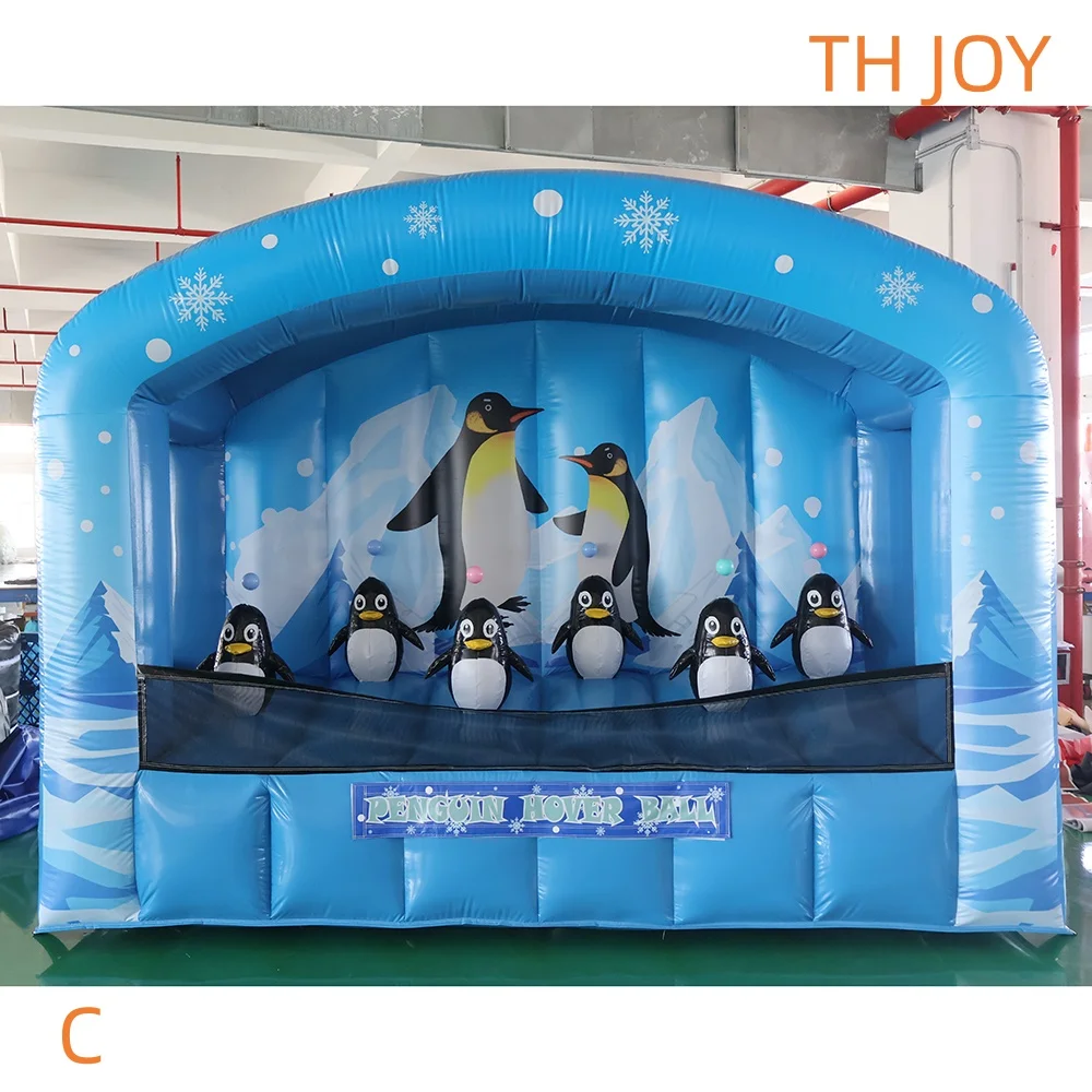 

Быстрый воздушный корабль до двери, надувные игры для стрельбы из лука с пингвином, сложные игры для детей и взрослых