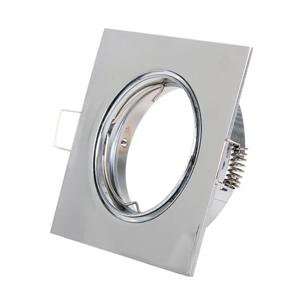 Imagem -02 - para Baixo Luz Polido Chrome Mains Recesso Teto Downlight Quadrado 4x 10x