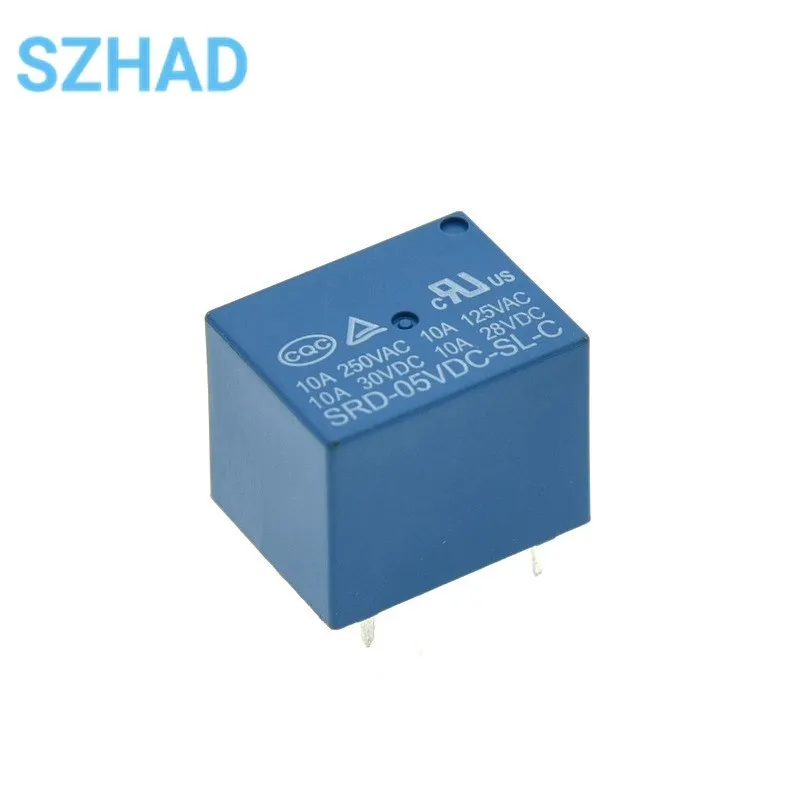 Relay SRD-05VDC-SL-C SRD-03 05 06 09 12 24 12VDC-SL-C 5PINS 3V 5V 9V 6V 24V 12V High-quality 10A 250VAC 5PIN