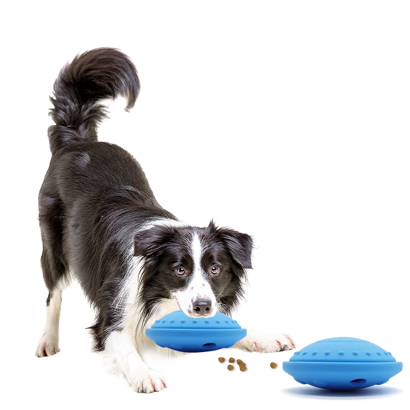 New Pet Spill Toy Anti Tear Silicone Slow Food Device Frisbee Outdoor Interactive Dog Toy Slow Food Toy