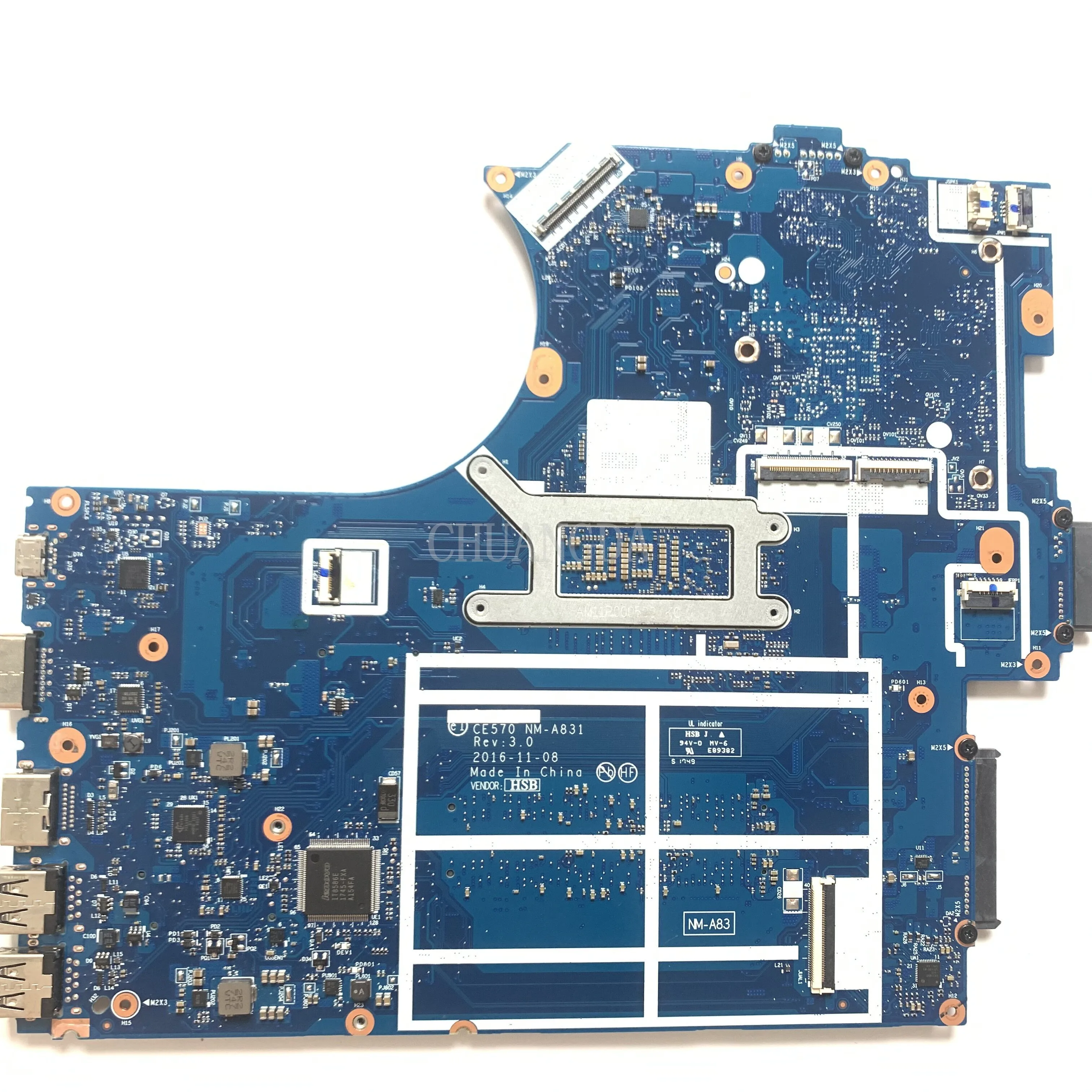 Imagem -03 - Motherboards Laptop para Lenovo Thinkpad E570 01hw724 01e9391 01yr725 Ce570 Nm-a831 Rev 3.0 Cpui57200u Win Tpm