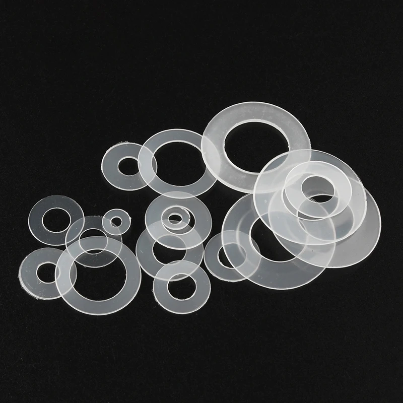 M2 M3  M4  M5 M6 M6.5 M8 Nylon Gasket Insulating Wear-Resistant Flat Washer White Round Plastic Hard Plastic Ultra-Thin Gasket