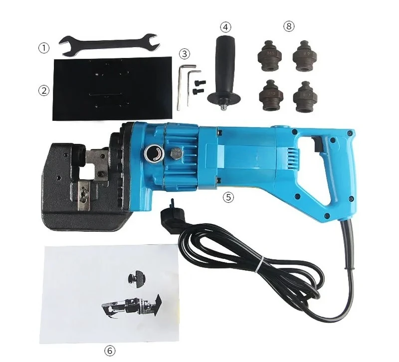 1800W Angle Iron Channel Steel Puncher Handheld Copper Aluminum Plate Fast Punch Tool MHP-20 Electric Hydraulic Punching Machine