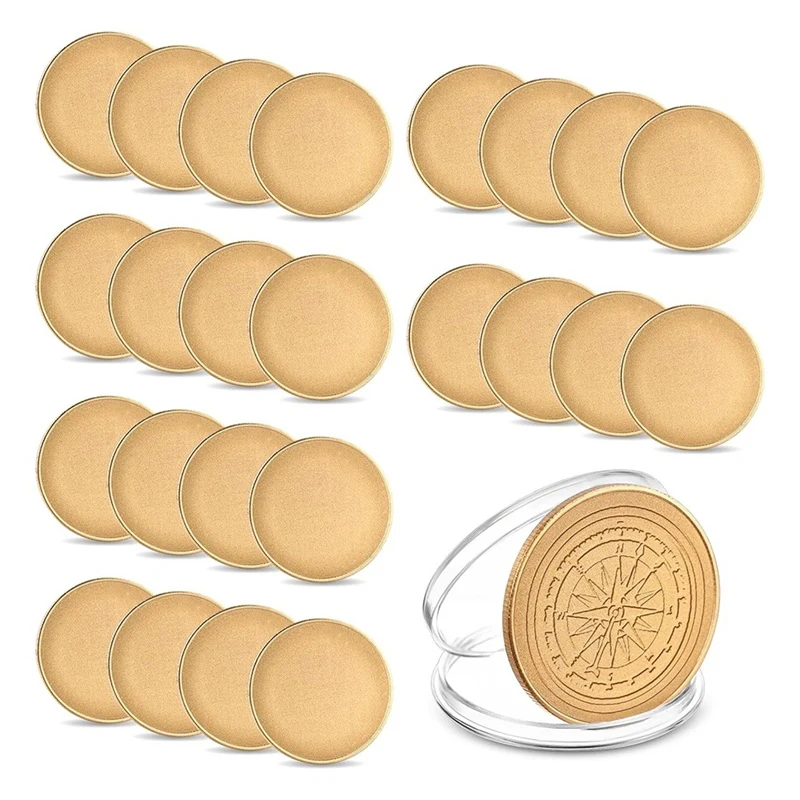 

Hot 25Pcs 40Mm Blank C Hallenge C Oins Engraving DIY Craft Coins For DIY Crafts Birthday Travel Commemorative Collection