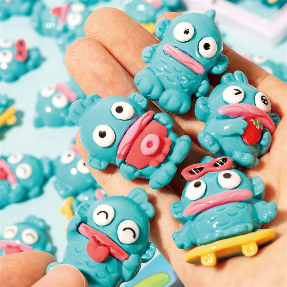 Pegatinas de dibujos animados Kawaii Sanrio Hangyodon, juguetes de monstruo de pescado feo, Linda funda de teléfono, pegatinas de decoración de