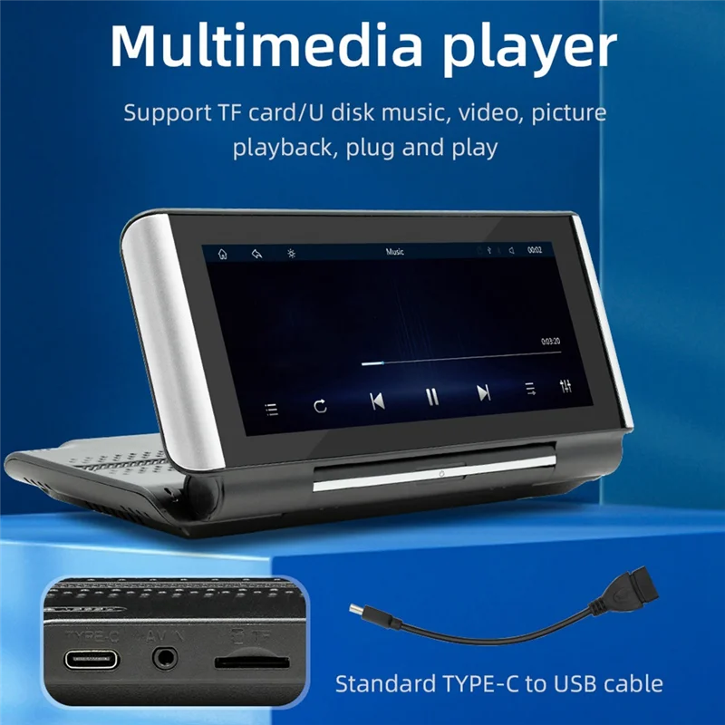 

Sp-6.86Inch Car Portable Adjustable Flip Screen Car Wireless Carplay Android Auto Touch Navigation Screen Durable Easy Install